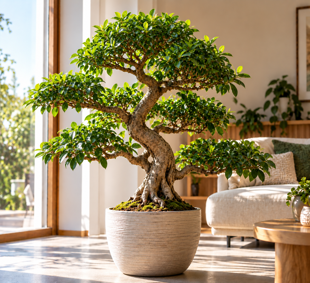 Bonsai w naturalnym świetle